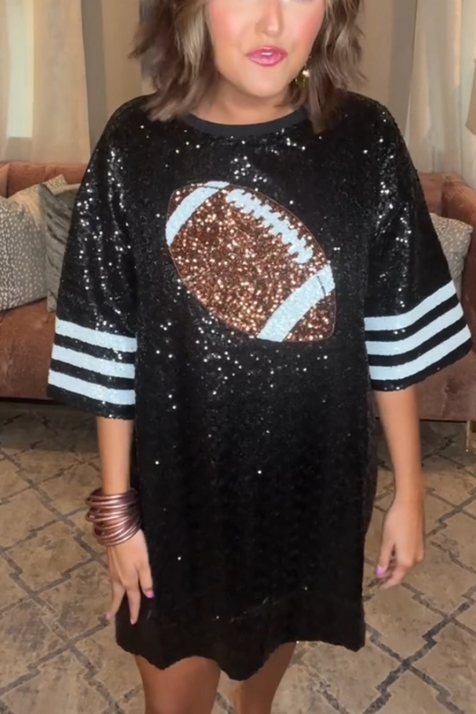 Sequin-print Rugby-style Dress