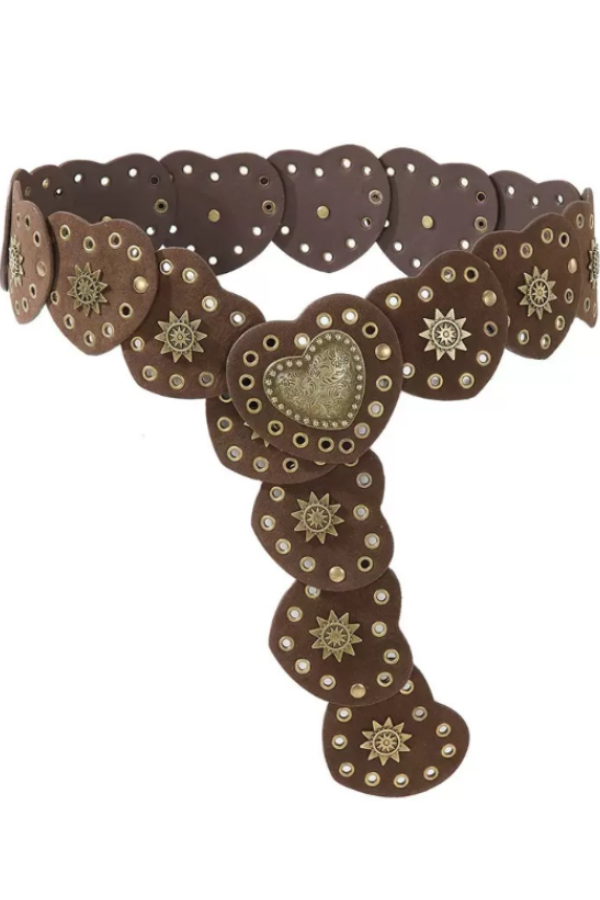1773 Leather Heart Belt
