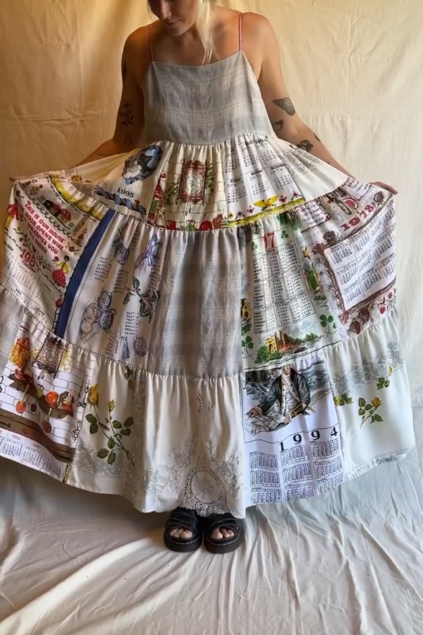 Women's Printed Suspender Dress