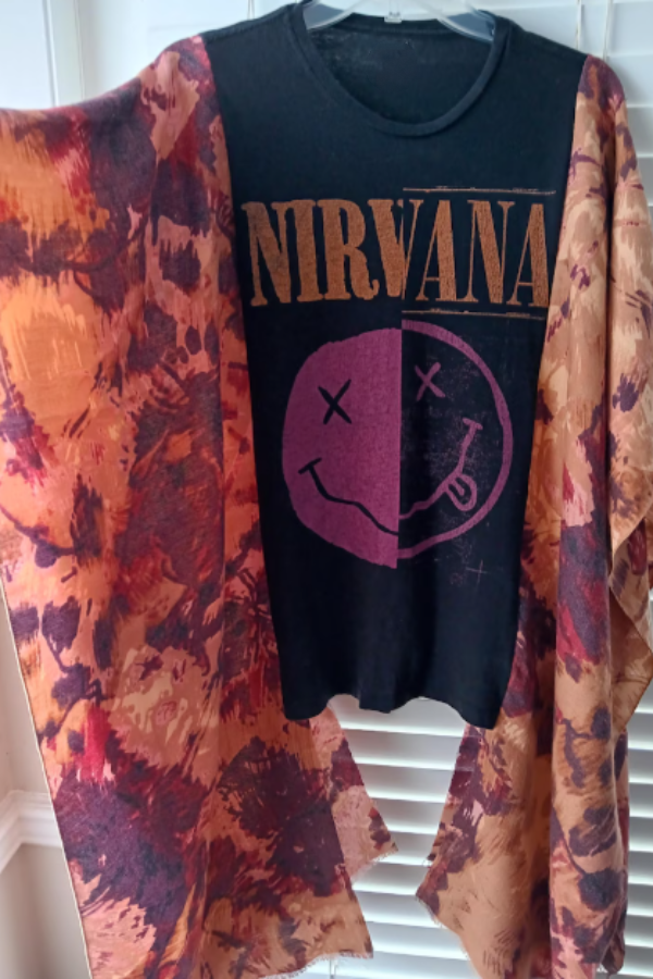 Nirvana T-shirt Poncho