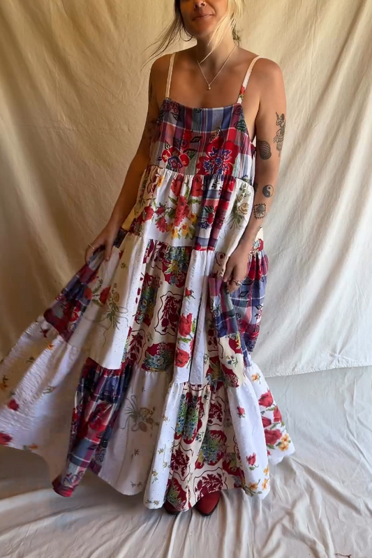 Women's Printed Suspender Dress