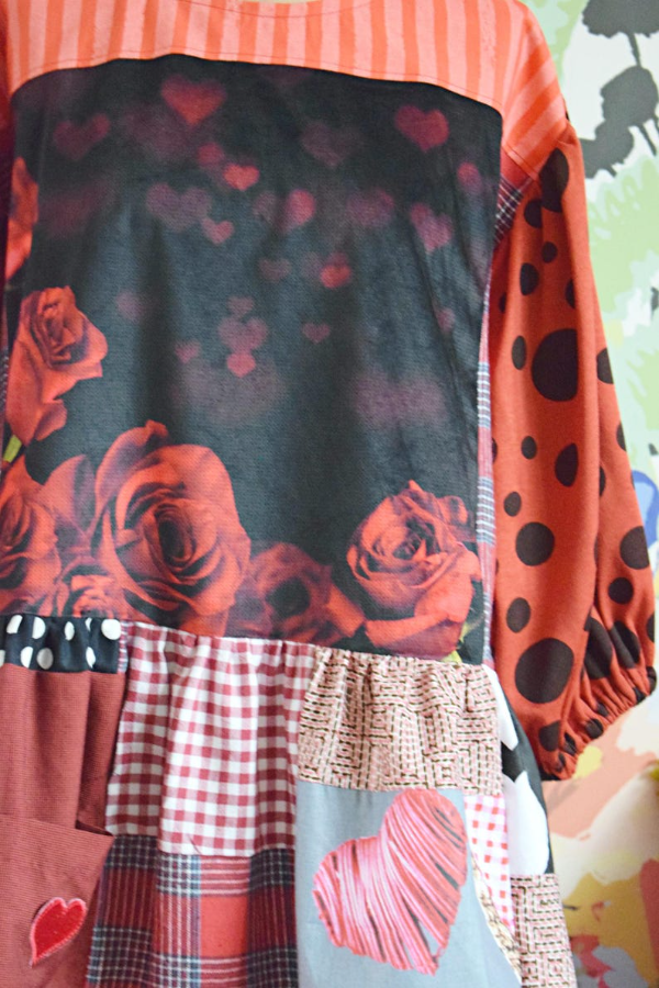 Red Hippie Recycled Dress