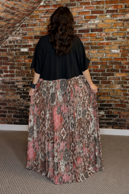 Alan Jackson-Print Patchwork Dress