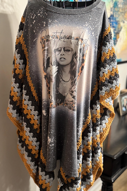 Stevie Knicks Mix Bat Sleeve T-Shirt Top