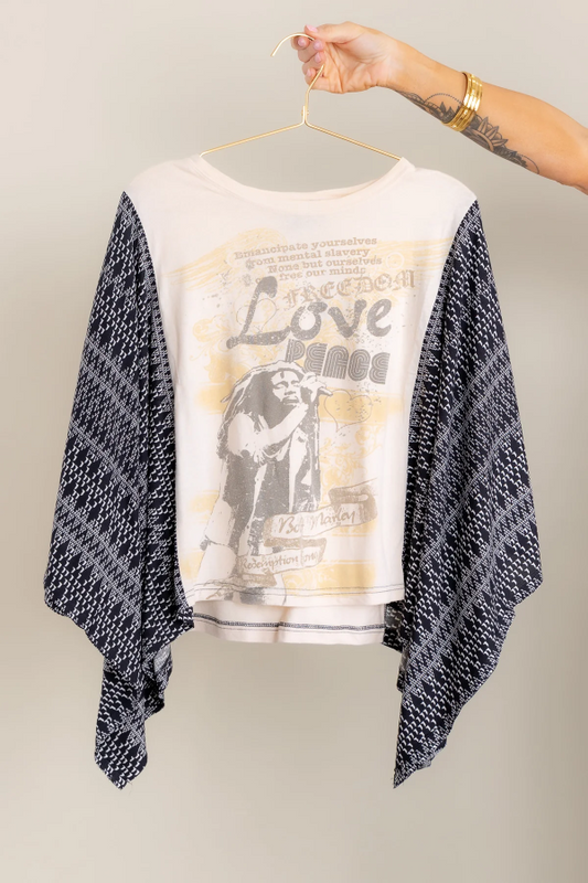 Vintage Bob Marley Baby Doll Girls Mix & Match Tee