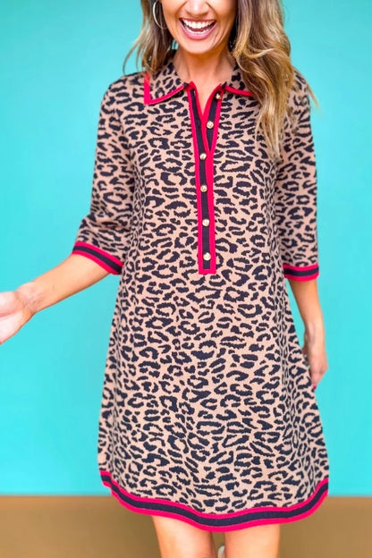 Eleanor Knit Dress In Pink Plaid