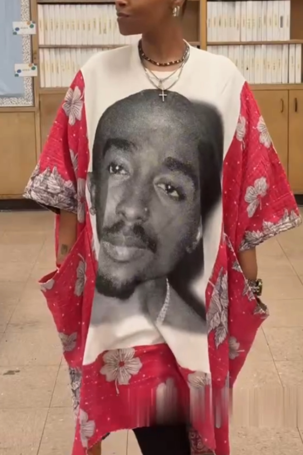 Tupac Shakur Bat-Sleeve Tee