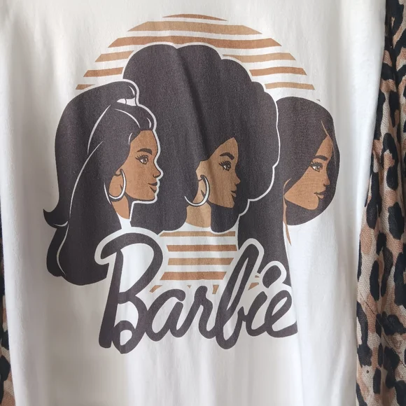 Barbie Patchwork Leopard Print T-Shirt (No Patch)