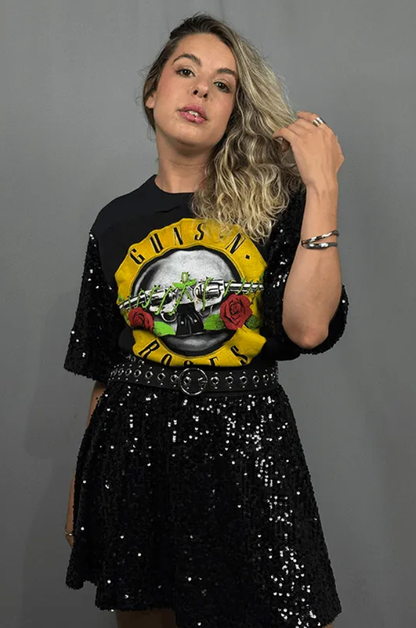 Guns N' Rose Sequined Sleeve Tee
