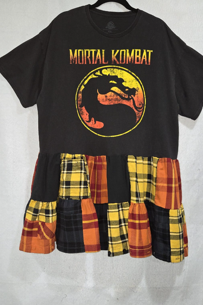 Mortal Kombat Retro Printed Pattern Dress