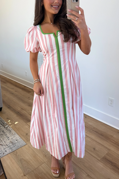 The Carolina Stripe Midi