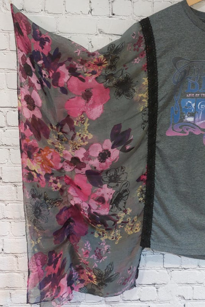 Kantha Rock–transformed Batwing-sleeve T-shirt