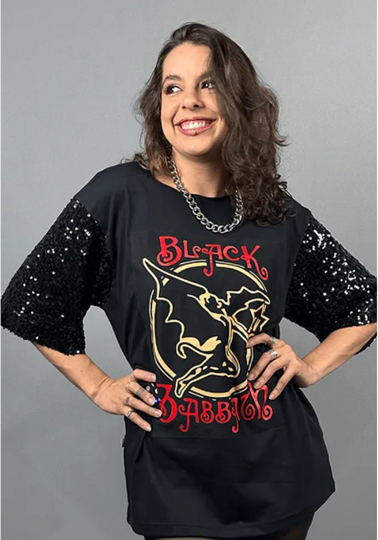 Black Sabbath Sequined Sleeve Tee